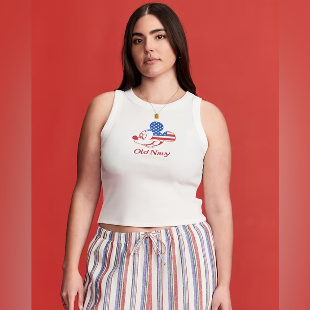 Old Navy x Disney Americana Mickey Cropped Tank – Size 3X